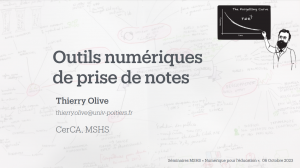 Outils numériques de prise de notes